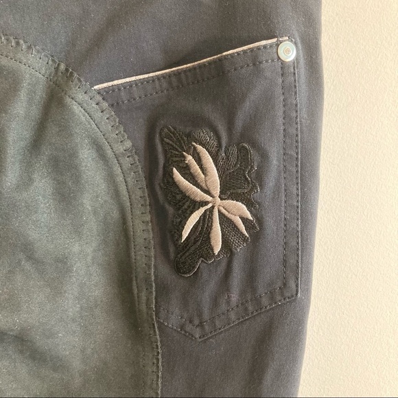 PIKEUR Sz M Rhinestone Logo Full Grip Dress Breeches Embroidered Pocket Pants - Picture 8 of 14